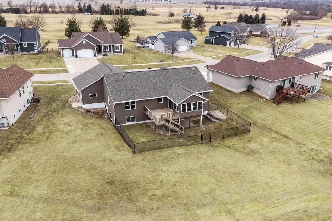 Aerial view of a Cedar Rapids Corridor neighborhood